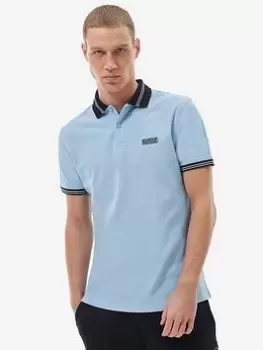 Barbour International Tracker Tipped Polo Shirt - Blue Size M, Men