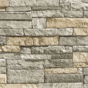 Graham and Brown Super Fresco Easy Ledgestone Wallpaper