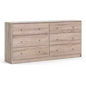 May Chest of 6 Drawers (3+3) in Truffle Oak - Truffle Oak