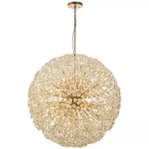 Luminosa Lighting - Luminosa Salisbury Ceiling Pendant 1.2m Sphere 64 Light G9 French Gold, Crystal