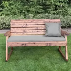 Charles Taylor Three Seater Rocker Bench with Grey Cushions