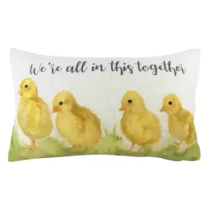 In This Together Jacquard Cushion Multicolour, Multicolour / 30 x 50cm / Cover Only