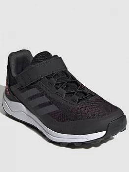 adidas Kids Unisex Terrex Agravic Flow Trainers - Black/Red, Size 11