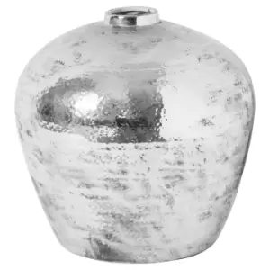 Hill Interiors Hammered Astral Vase in Silver