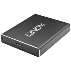 LINDY 43241 M.2 hard drive enclosure M.2 SATA SSD Micro USB-B