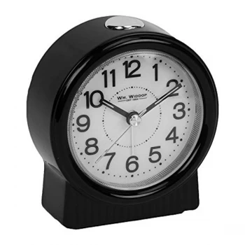 Round Alarm Clock - Sweep/LED Black