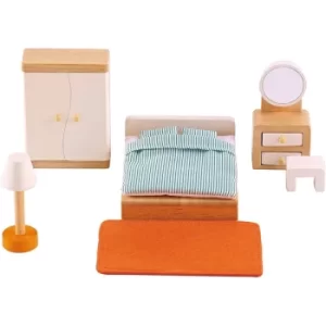 Hape Master Bedroom Wooden Doll House Furniture Playset