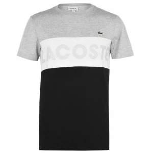 Lacoste Colour Block T Shirt - Black/Gry/Wht