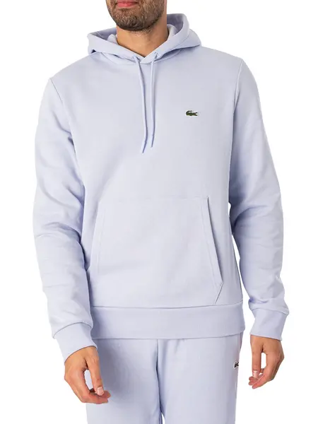 Lacoste Embroidered Logo Hoodie Light Blue L