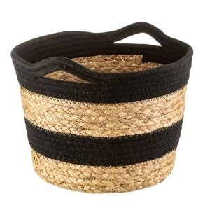 Sass & Belle Black Rope & Grass Stripe Basket