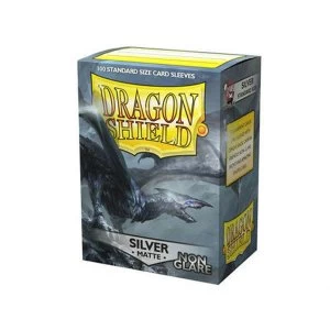 Dragon Shield Matte NonGlare - Silver 100 Sleeves In Box (10 Packs)