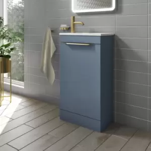 460mm Blue Freestanding Cloakroom Vanity Unit with Basin - Sion