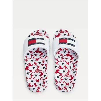 Tommy Jeans Flag Sliders - White/Floral