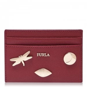 Furla Zaffiro Emblem Card Holder - CILIEGIA d