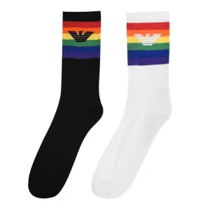 Emporio Armani Rainbow Logo Crew Socks