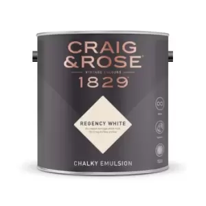 Craig & Rose Chalky Emulsion Regency White - 5L