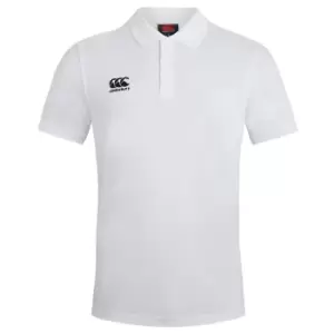 Canterbury Mens Waimak Short Sleeve Pique Polo Shirt (XL) (White)