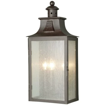 Balmoral - 3 Light Outdoor Wall Lantern Light Old Bronze IP44, E14 - Elstead