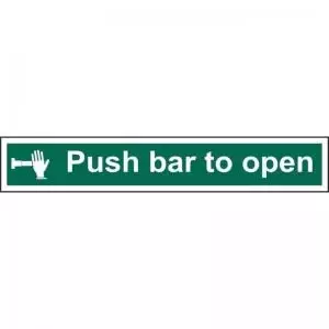 Push Bar To Open&rsquo; Sign; Non Adhesive Rigid 1mm PVC Board