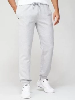 Lacoste Cuffed Tracksuit Bottom - Grey Marl, Size 2XL, Men