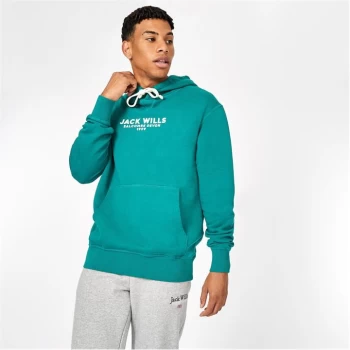 Jack Wills Parsons Graphic Hoodie - Dark Teal