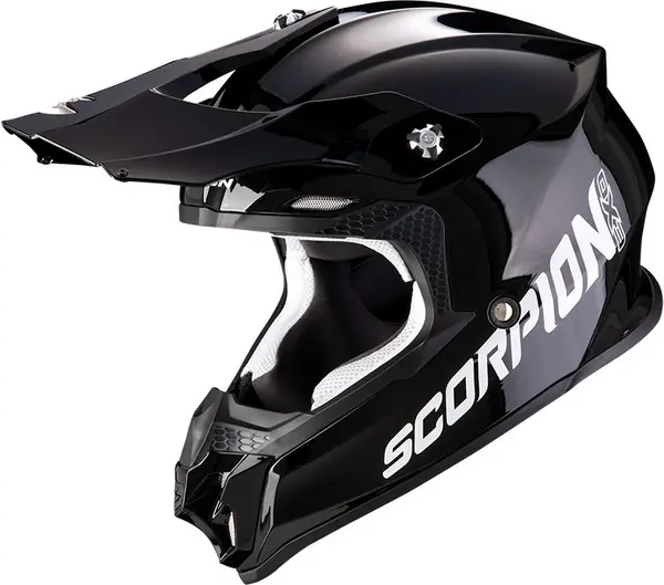 Scorpion VX-16 Evo Air Solid Motocross Helmet, black, Size XS