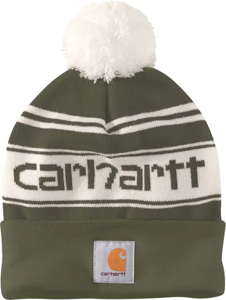 Carhartt Knit Cuffed Logo Beanie, green