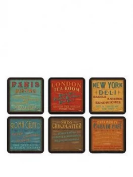 Pimpernel Lunchtime Coasters ; Set Of 6