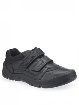 Start-rite Boys Rhino Warrior School Shoes - Black Leather, Size 5 Older