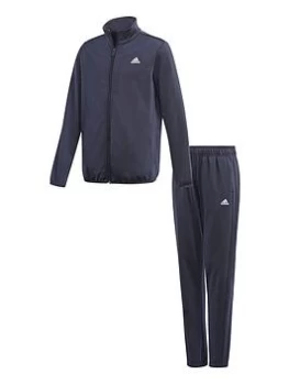 adidas Boys Tr Tracksuit - Navy White, Navy/White, Size 5-6 Years