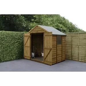 Forest Garden 7 x 5ft Apex Overlap Dip Treated Double Door Shed with Assembly