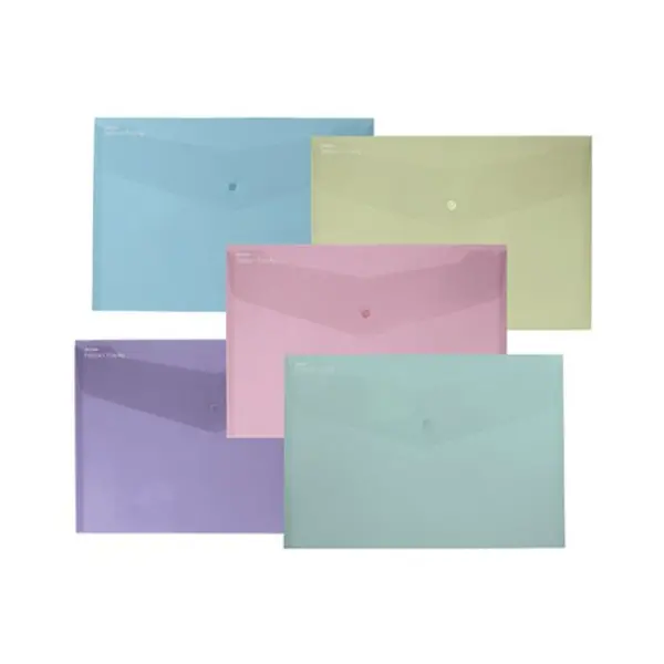 Snopake Reborn Polyfile Foolscap Assorted (Pack of 5) 15914