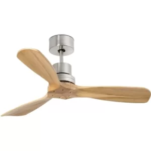 Faro Mini Lantau Ceiling Fan 106cm Matt Nickel 3 Blades Pine