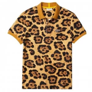 Lacoste Nat Geo Print Polo Shirt - Leopard