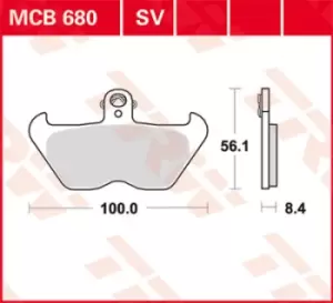 TRW Lucas Brake pad MCB680