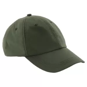 Beechfield Unisex Outdoor Waterproof 6 Panel Baseball Cap (One Size) (Olive)