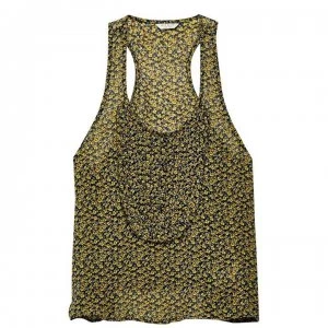 Jack Wills Farley Printed Racer Back Vest - Yellow