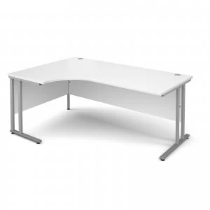 Maestro 25 SL Left Hand Ergonomic Desk 1800mm - Silver Cantilever fram