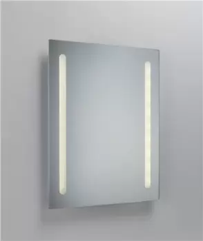 KnightsBridge Battery Operated IP44 LED Bathroom Mirror with Frosted Panels