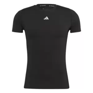 adidas Techfit Short Sleeve T Shirt Mens - Black