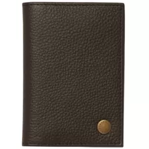 Barbour Mens Contrast Leather Billfold Dark Brown One Size