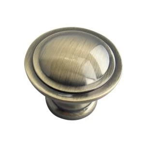 BQ Polished Gold Effect Round Internal Knob Cabinet Knob