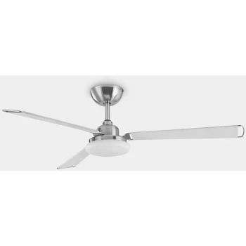 Leds-c4 Lighting - LEDS C4 Calima 3 Blade 126cm Ceiling Fan with LED Light Satin Nickel, White