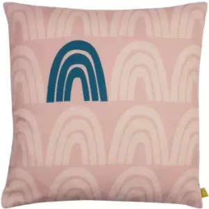 Furn Be Kind Rainbow Cushion Cover (43mm x 43mm) (Pale Pink/Teal)