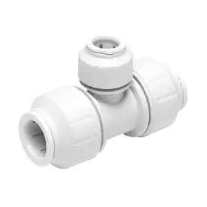 Jg Speedfit Reducing Tee White 15mm X 15mm X 22mm Pushfit Pem3022Cw