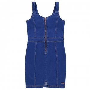 Firetrap Denim Pinafore Dress Junior Girls - Bright Blue