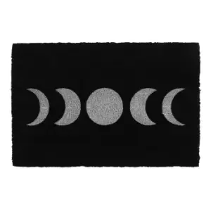 Something Different Moon Phases Door Mat (40cm x 60cm x 2cm) (Black/White)