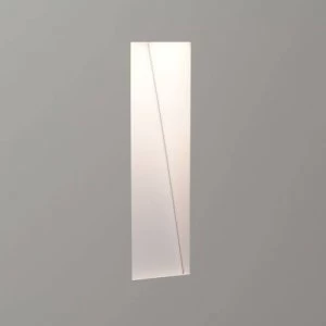 LED 1 Light Outdoor Medium Recessed Trimless Marker Wall Light Matt White