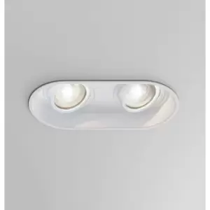 Astro Minima - Recessed Twin Downlight Matt White, GU10