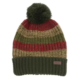 Barbour Mens Alderley Stripe Beanie Sage One